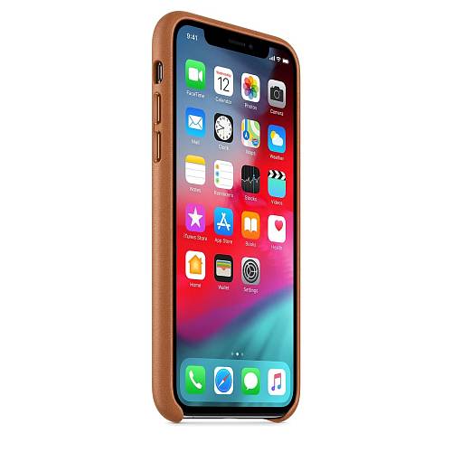Чехол для смартфона Apple Leather Case для iPhone X, золотисто-коричневый